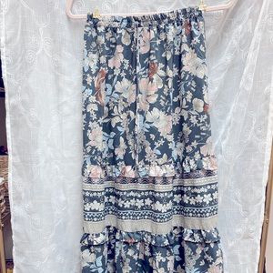 Long floral skirt